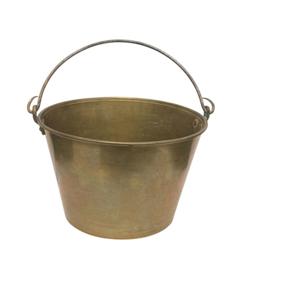 1860s Spun Brass Bucket Hayden Patent 1851 1865 1866 Waterbury Brass Hearth Pail